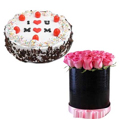"Round shape Designer Cake - 1kg (Code C04) - Click here to View more details about this Product